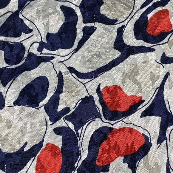 Andre Sauvage VINTAGE abstract red/black/white keyhole back shirt. size 6P - Picture 5 of 10